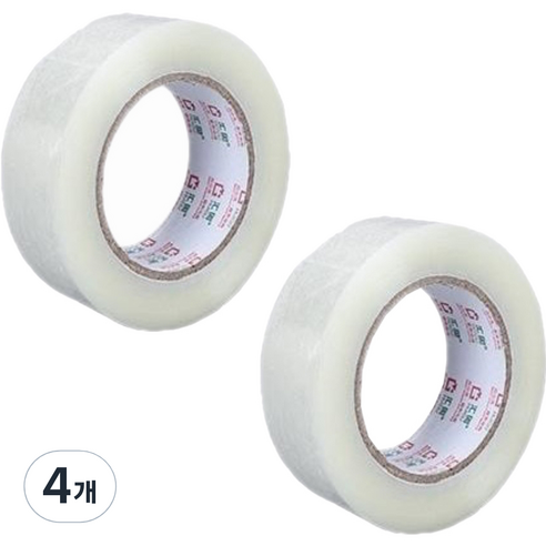 아뜰라임 박스 포장 테이프 6cm, 흰색 투명, 4개