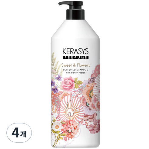 케라시스 퍼퓸 샴푸 스위트 앤 플라워리, 1L, 4개