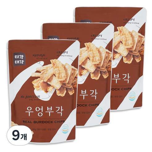 티각태각 우엉부각, 60g, 9개