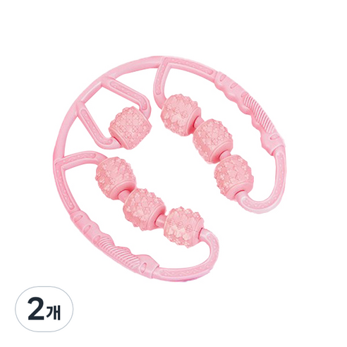 민민 7롤러 전신 마사지기, 2개, 핑크
