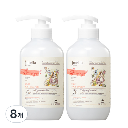제이멜라 인 프랑스 디즈니 스프링 애플 바디 로션 과일향, 8개, 500ml