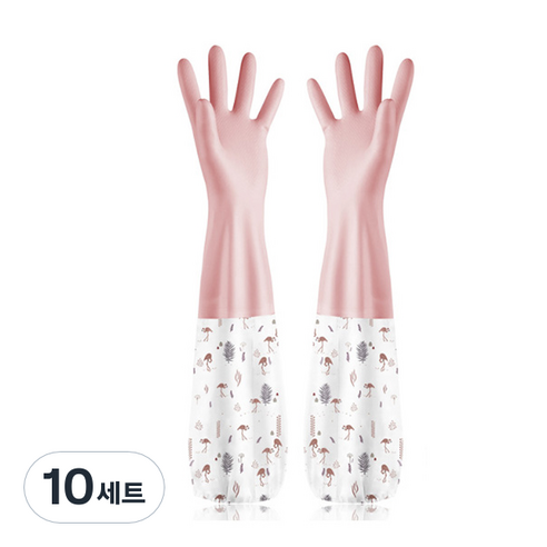 마켓감성 포근 주방 다용도 고무장갑 M, 타입1, 10세트, 중(M)