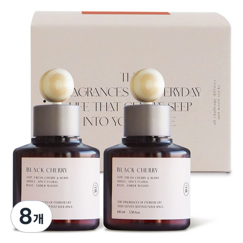 올챌린지 디퓨저, 블랙체리, 100ml, 8개