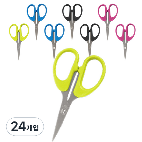 블루마토 소형 가위 12cm SCS003, 랜덤 발송, 24개입