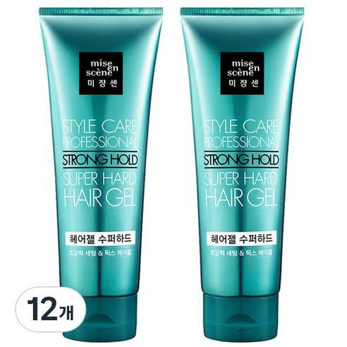 미쟝센 스타일케어 헤어젤 슈퍼하드, 200ml, 12개