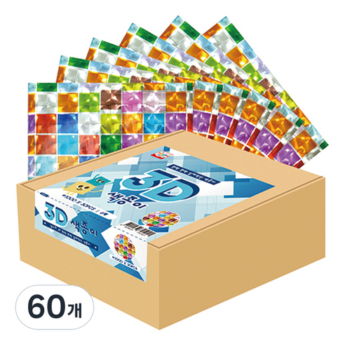 영아트 3D 네모네모 색종이, 1색, 360개