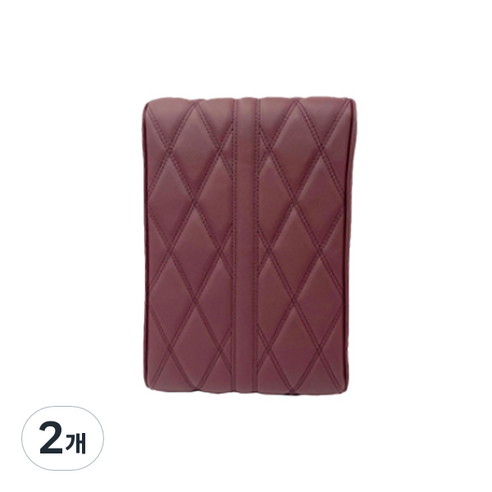 차덕후 팔걸이 콘솔 쿠션, 버건디 레드, 2개