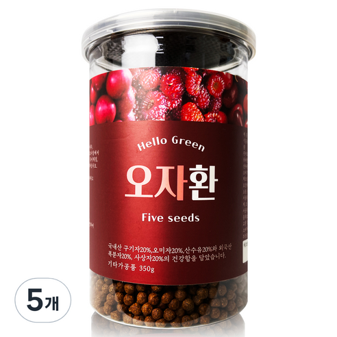 헬로우그린 오자환 통, 350g, 5개