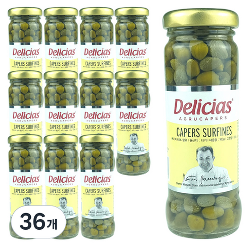 델리시아스 케이퍼절임, 100g, 36개