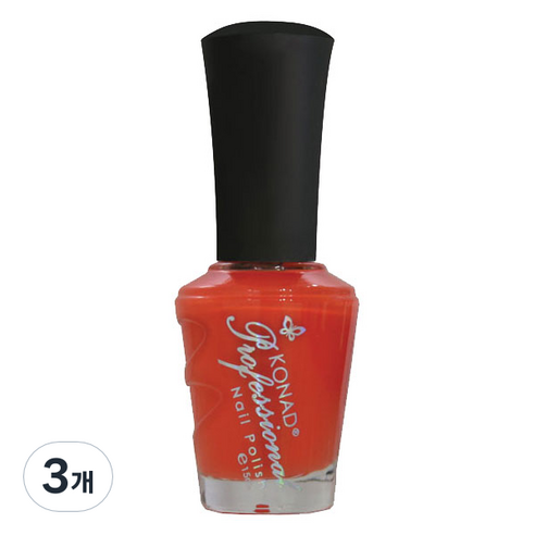 코나드 프로페셔널 레귤러 네일 폴리쉬 15ml, 리얼오렌지, 3개