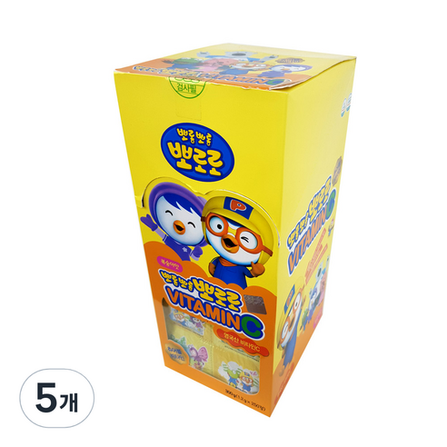 뽀로로 뽀롱뽀롱 비타민C 복숭아맛, 250정, 5개