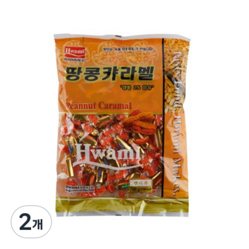 화미 땅콩카라멜, 700g, 2개