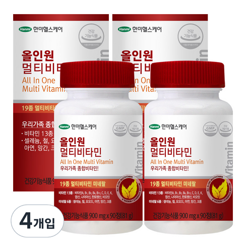 한미헬스케어 올인원 멀티비타민, 90정, 4개입, 90정