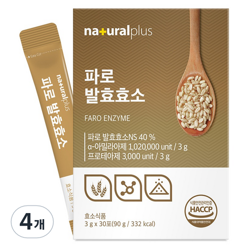 내츄럴플러스 파로 발효효소 30p, 90g, 4개