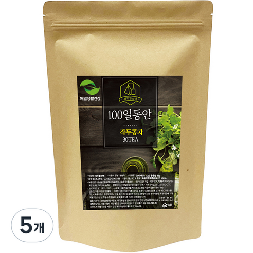 해밀생활건강 100일동안 작두콩차 30p, 1.2g, 30개입, 5개