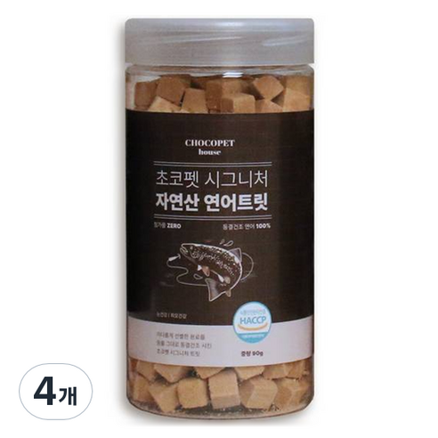 초코펫하우스 반려동물 시그니쳐 동결건조 간식, 연어, 90g, 4개