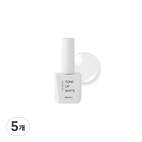 모스티브 칼라 젤폴리시 톤업 베이스 젤 12ml, 화이트, 5개