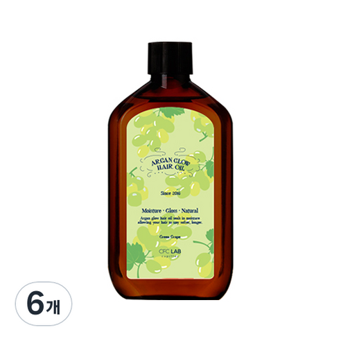 씨에프씨랩 아르간 글로우 헤어오일 그린그레이프, 110ml, 6개