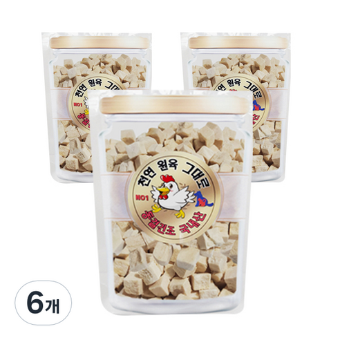 수제명가 강아지 동결건조 통순살 트릿 40g, 6개, 닭가슴살