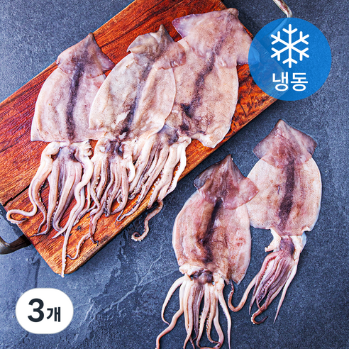 빅마마 손질 오징어 (냉동), 650g(5미), 3개