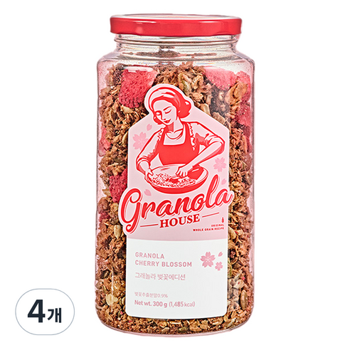 그래놀라하우스 벚꽃에디션 수제 그래놀라, 300g, 4개