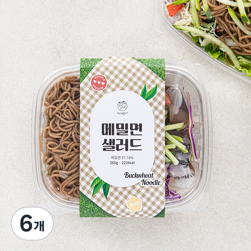 세끼판다 메밀면 샐러드, 265g, 6개