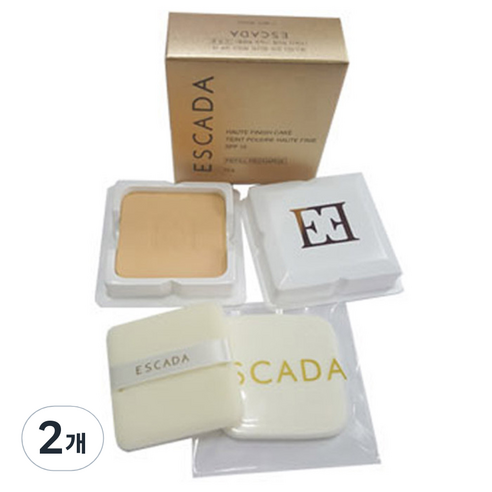 에스까다 오뜨 피니쉬 트윈 케이크 SPF 15 리필 13g, 11호 퓨어 베이지, 2개