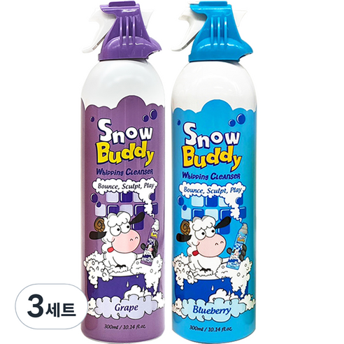 스노우버디 대용량 휘핑클렌저 2종 세트 그레이프 + 블루베리향, 3세트