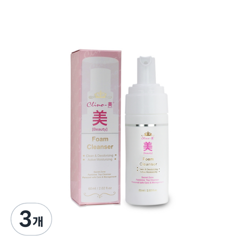 크리노미 폼클렌저 프리바이오틱스 약산성 여성청결제, 60ml, 3개