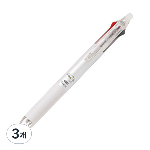 프릭션 슬림 3색 볼펜 0.5mm, 펄화이트, 3개