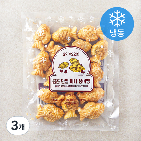 곰곰 단팥 미니붕어빵 (냉동), 300g, 3개, 1개입