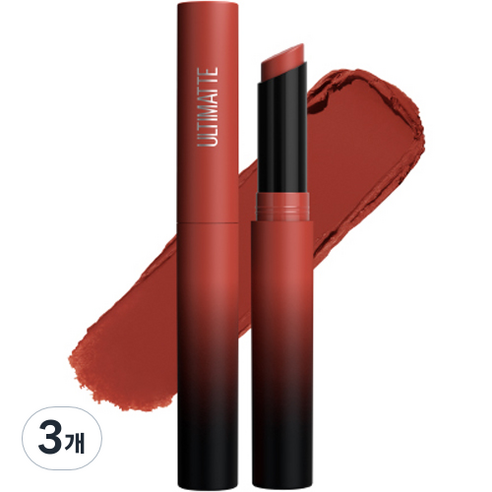 메이블린 뉴욕 얼티매트 립스틱 1.7g, 899 브릭 로즈, 3개