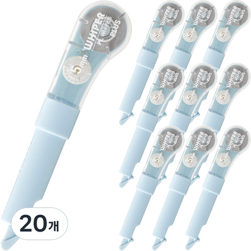 플러스 화이퍼 PL 펜타입 수정 테이프 WH-1905, 20개, 블루