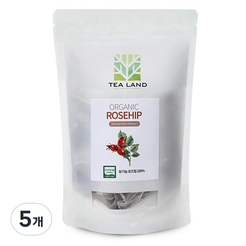 티랜드 유기농 로즈힙 티백, 1.5g, 20개입, 5개