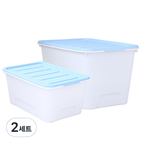 가쯔 멀티블럭 리빙박스, 블루, 2세트