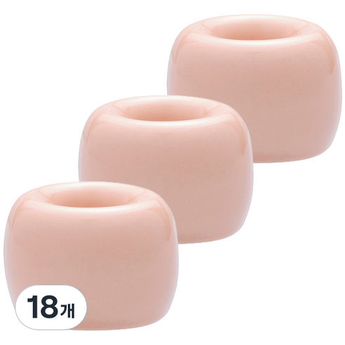 블럭마트 도자기 칫솔꽂이, 핑크, 18개