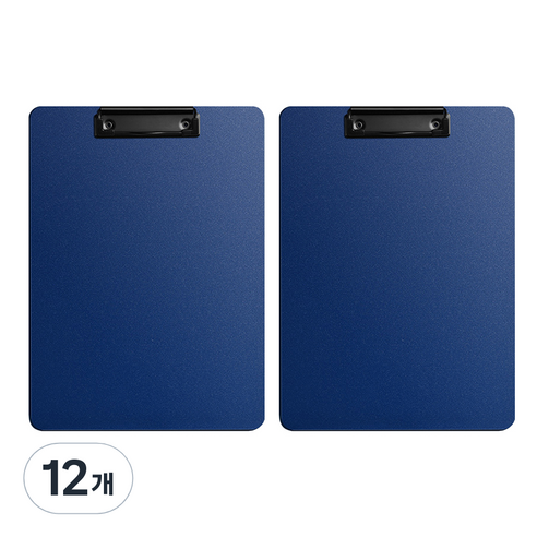 동아피엠에스 세로형 두꺼운 벽걸이 클립보드 A4, 네이비, 12개