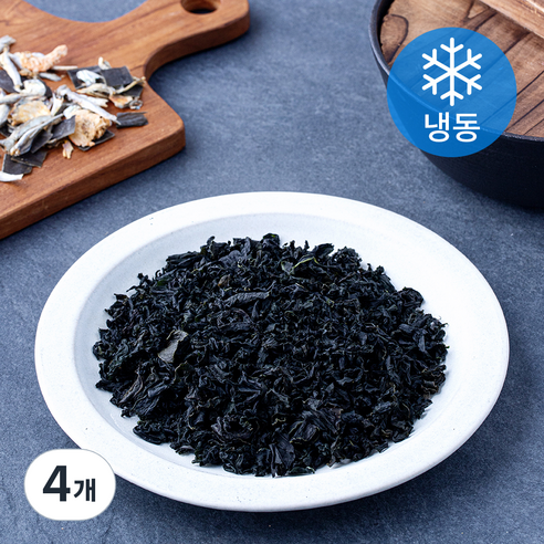 사랑해어 자른 미역 (냉동), 4개, 50g
