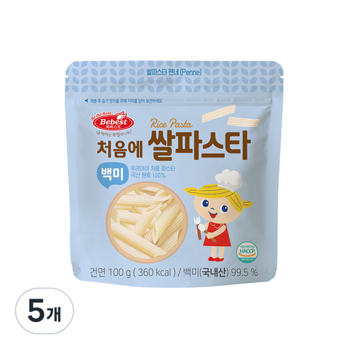 베베스트 처음에 쌀파스타, 100g, 5개 100g, 5개 섬네일