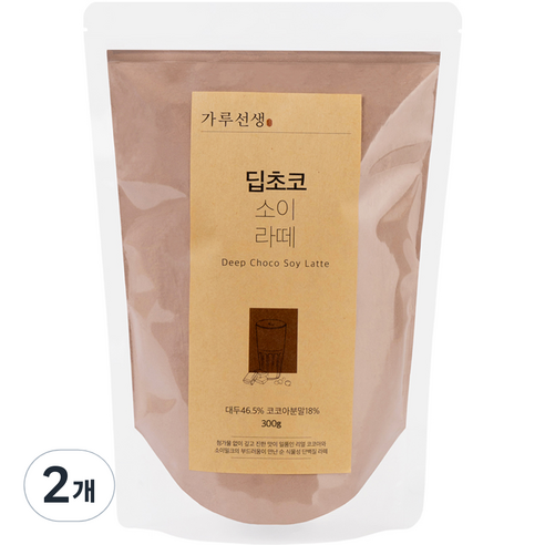 가루선생 딥초코 소이 라떼, 300g, 2개, 1개입