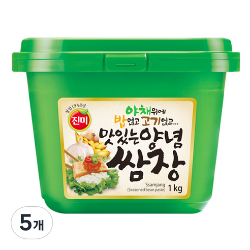 진미 맛있는 양념쌈장, 1kg, 5개