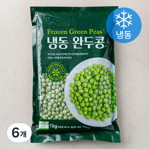 완두콩 (냉동), 1kg, 6개