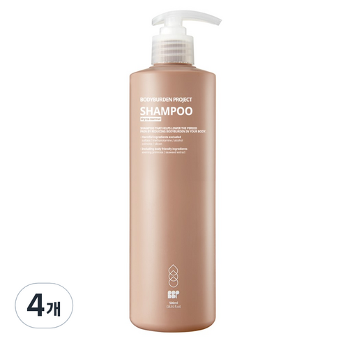 바디버든프로젝트 건성 샴푸 로즈마리향, 4개, 500ml