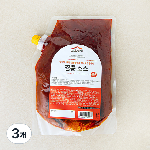 [로켓프레시] 고추명가 짬뽕소스, 2kg, 3개