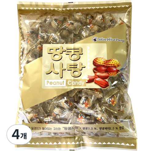 신화당 땅콩 사탕, 700g, 4개