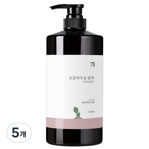 살림백서 오푼티아 앤 밤부 헤어트리트먼트 베이비파우더향, 1000ml, 5개