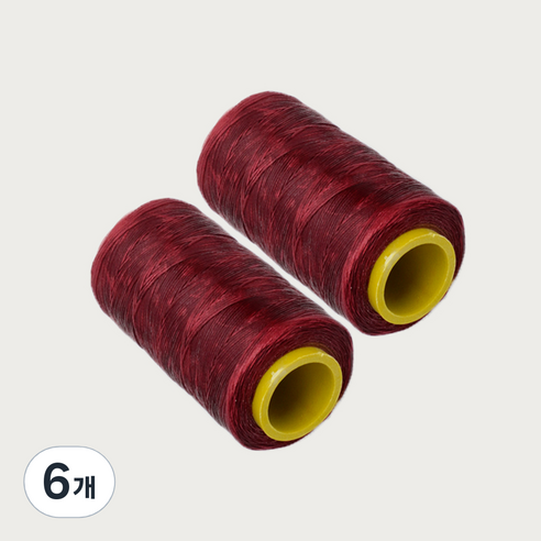 가죽공예 왁스실 초사용 1mm x 220m, 로즈, 6개