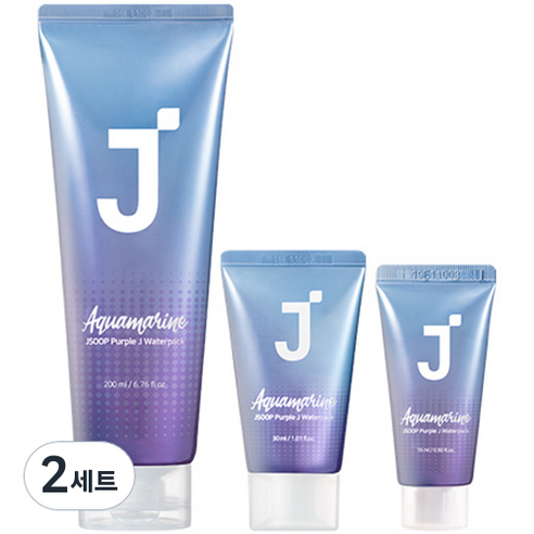 제이숲 퍼플제이 아쿠아마린 노워시 헤어팩 트리트먼트 200ml + 30ml + 15ml, 2개