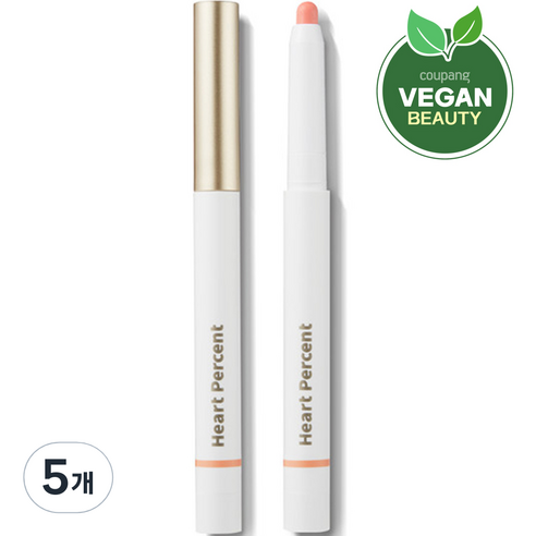 하트퍼센트 도트 온 무드 립펜슬 0.8g, #05 애프리콧코랄, 5개