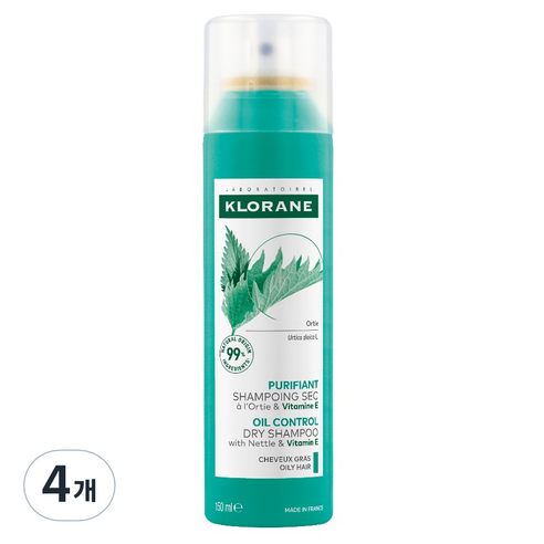 클로란 네틀 노세범 드라이 샴푸, 150ml, 4개